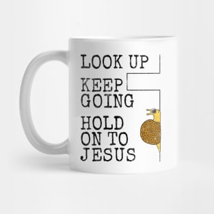 Hold Onto Jesus, Snail Church Pastor Christian Humour Mug